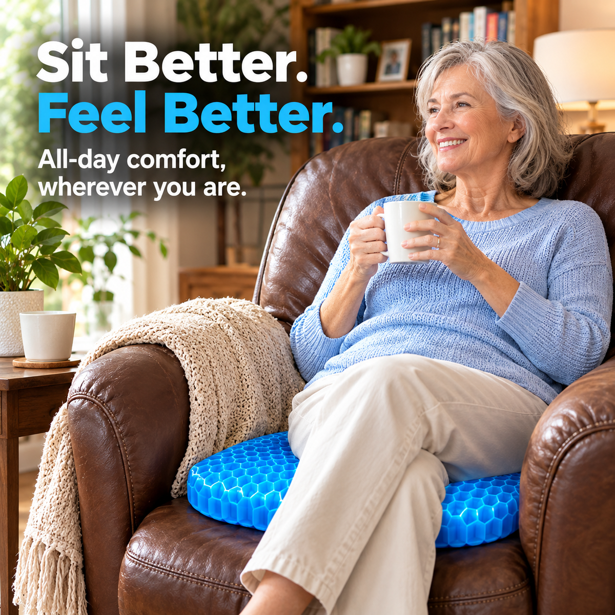 Gel Seat Cushion for Tailbone Pain | Restley